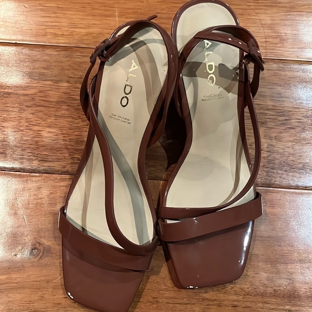 Aldo Brown patten sandales size 7